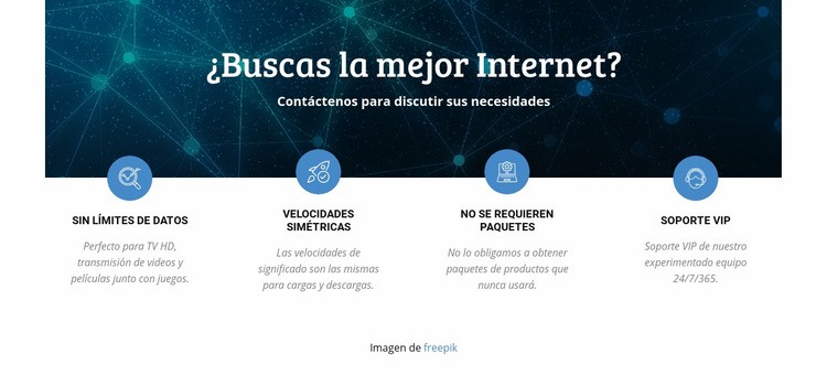 Configuración rápida de Internet Plantilla de una página