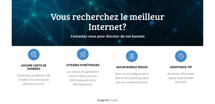 Configuration Internet rapide Modèle CSS