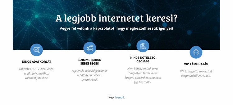 Gyors internet beállítás HTML Sablon