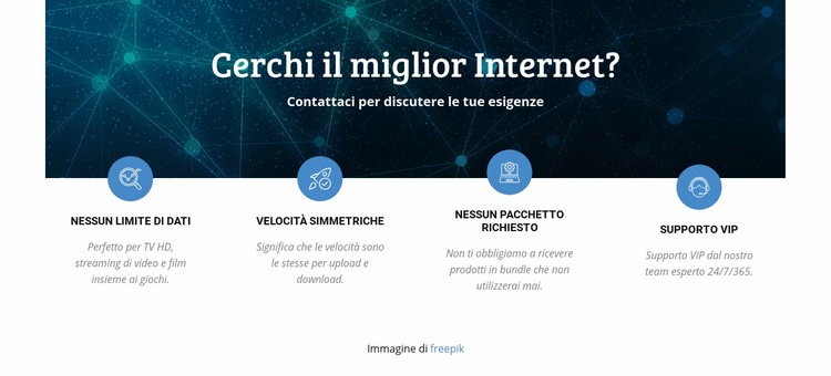 Configurazione rapida di Internet Modello HTML5