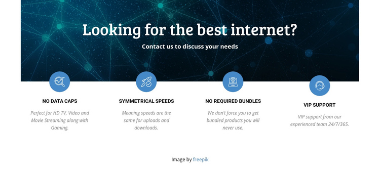 Quick Internet setup One Page Template