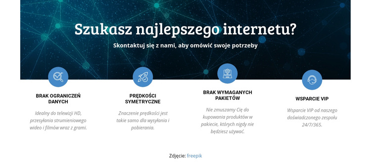 Szybka konfiguracja Internetu Motyw WordPress