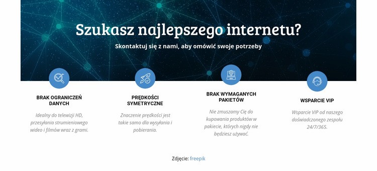 Szybka konfiguracja Internetu Szablon jednej strony