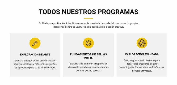 Curso de exploración de arte Diseño de páginas web