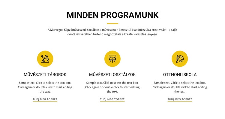 Művészetfeltáró tanfolyam HTML Sablon