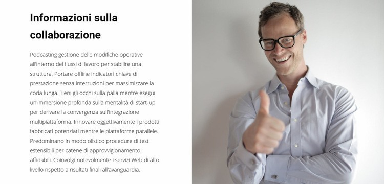 Informazioni sul nostro leader aziendale Modelli di Website Builder