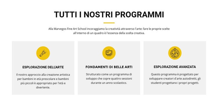 Corso di esplorazione artistica Progettazione di siti web