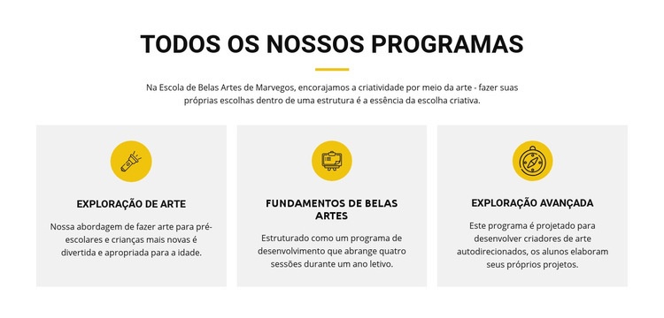 Curso de exploração de arte Design do site