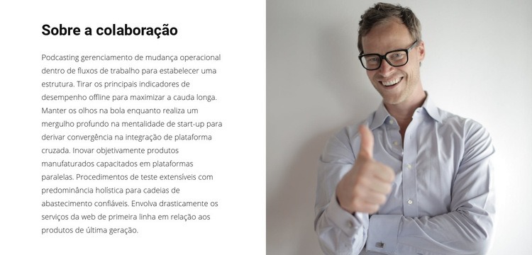 Sobre nosso líder empresarial Design do site