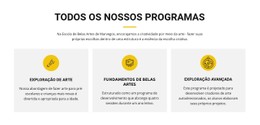 Menu CSS Para Curso De Exploração De Arte