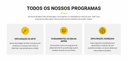 Curso De Exploração De Arte Modelo Responsivo HTML5