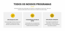 Construtor De Páginas Para Curso De Exploração De Arte