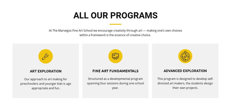 Art exploration course Squarespace Template Alternative