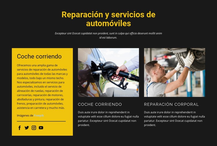 Los mejores mecánicos de automóviles Plantillas de creación de sitios web