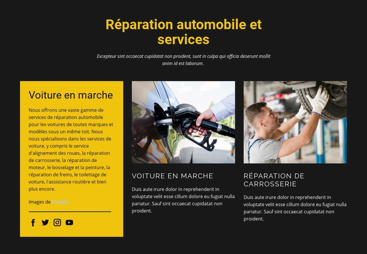 Meilleurs mécaniciens automobiles Créateur de site Web HTML