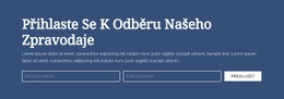 Přihlaste Se K Odběru Našeho Zpravodaje – Šablona Návrhu Webu