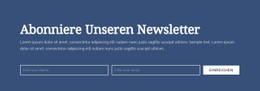 Kostenloses CSS-Layout Für Abonniere Unseren Newsletter