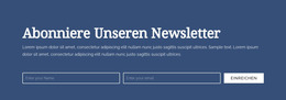 Abonniere Unseren Newsletter – Joomla-Website-Template