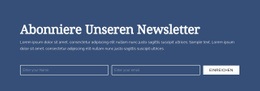 Premium-Landingpage Für Abonniere Unseren Newsletter