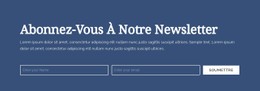 Mise En Page CSS Gratuite Pour Abonnez-Vous À Notre Newsletter