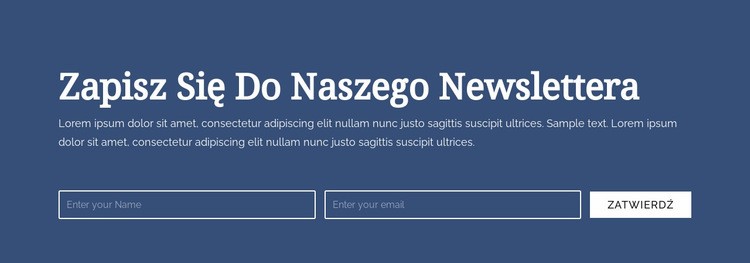 Zapisz się do naszego newslettera Szablony do tworzenia witryn internetowych