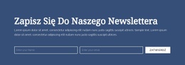 Bezpłatny Projekt Strony Internetowej Dla Zapisz Się Do Naszego Newslettera