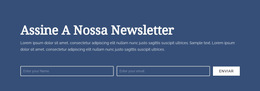 Assine A Nossa Newsletter - Modelo De Design De Site