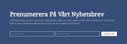 HTML-Webbplats För Prenumerera På Vårt Nyhetsbrev