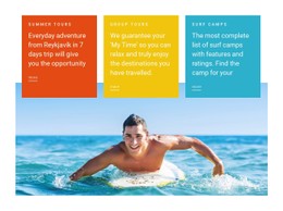 Swim Lessons Basic Html Template With CSS