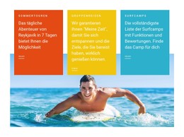 Schwimmunterricht Einfache HTML-Vorlage Mit CSS