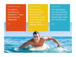 Schwimmunterricht - Kreatives Mehrzweck-Website-Design