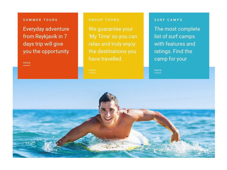  Swim lessons Homepage Design