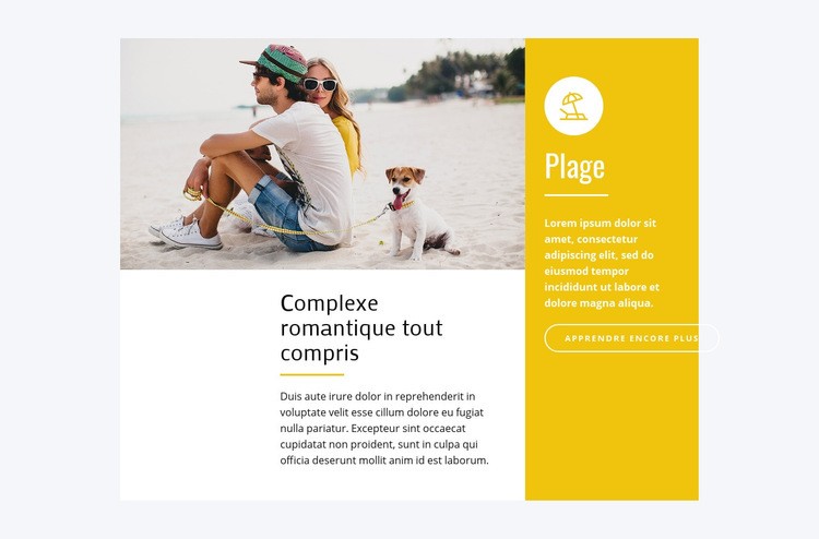 Complexe romantique tout compris Conception de site Web