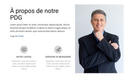 À Propos De Notre PDG - Page De Destination Professionnelle