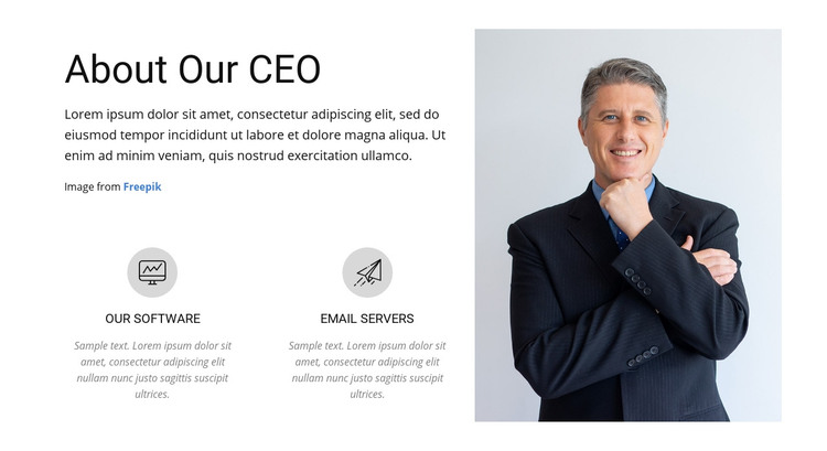 About our CEO Homepage Design