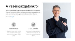 A Vezérigazgatónkról – Reszponzív HTML5-Sablon