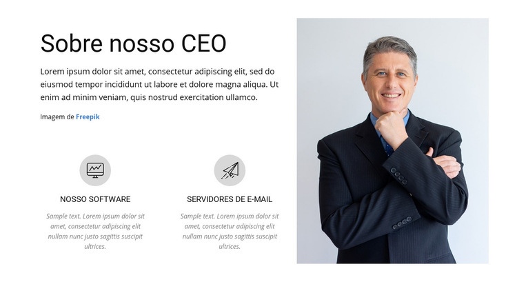 Sobre nosso CEO Landing Page