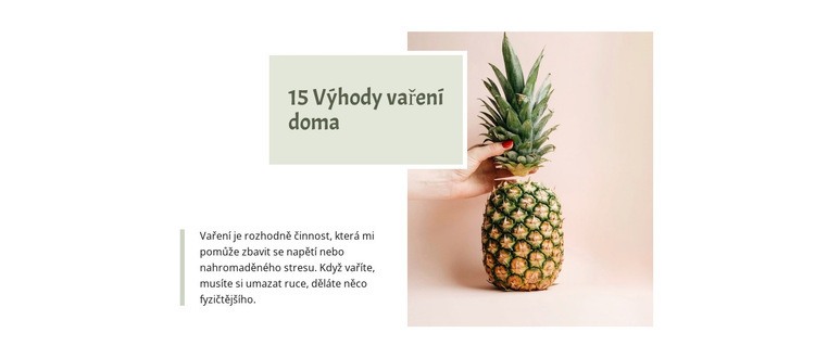 Příprava a vaření doma Šablona HTML