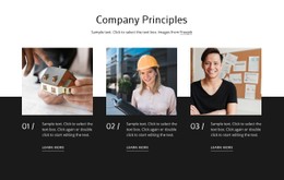 Our Values & Principles Simple HTML CSS Template