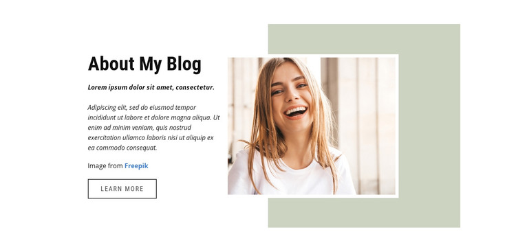 Fashion and lifestyle blogger Elementor Template Alternative