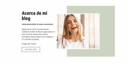 Blogger De Moda Y Estilo De Vida Plantilla De Una Sola Página