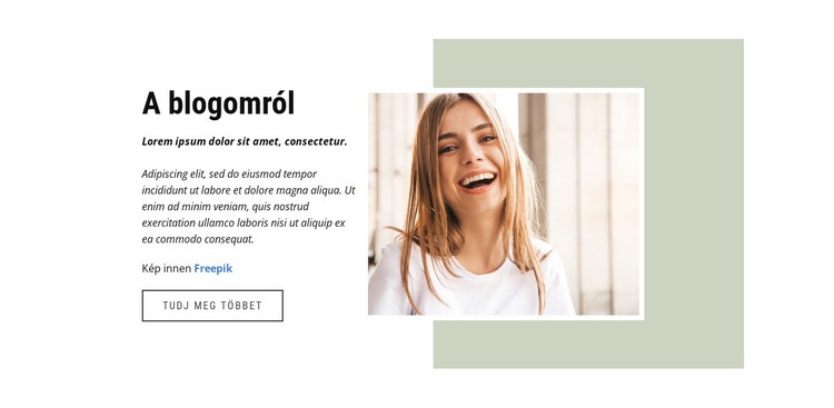 Divat és életmód blogger HTML Sablon