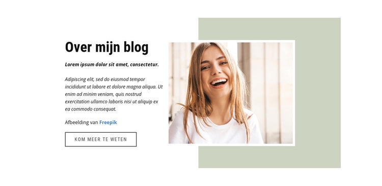 Blogger over mode en lifestyle Website Builder-sjablonen