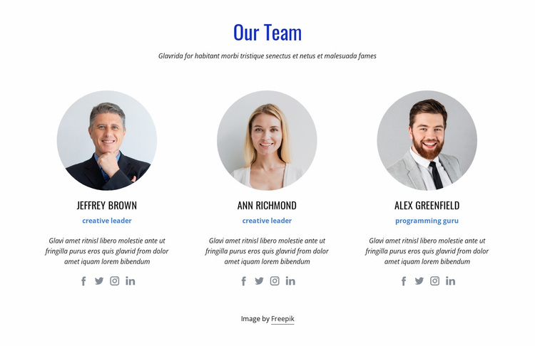 An international team of experts Website Design