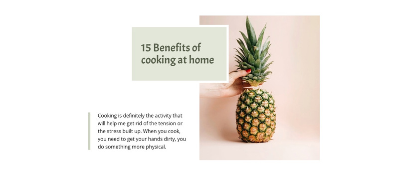 Prepare and cooking at home Wix Template Alternative