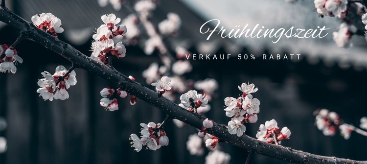 Der Frühling kam Website-Modell