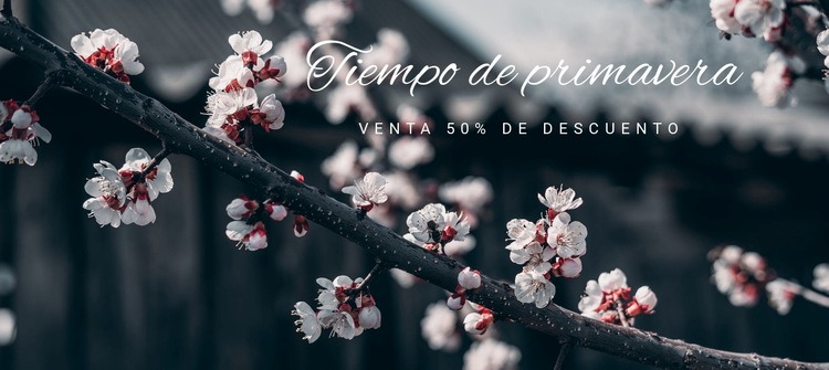 Llegó la primavera Maqueta de sitio web