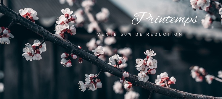 Le printemps est venu Modèle HTML5