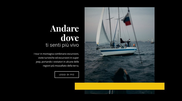 Noleggio barche in tutto il mondo Mockup del sito web