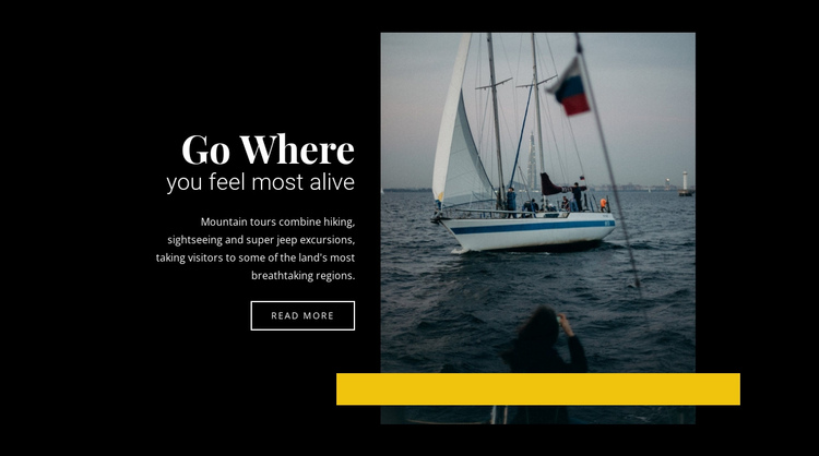 Yacht charter worldwide One Page Template